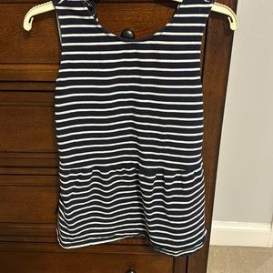 Stripped peplum top